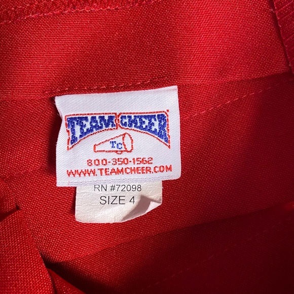 Team cheer  red cheerleading skirt size 4 - Picture 3 of 6